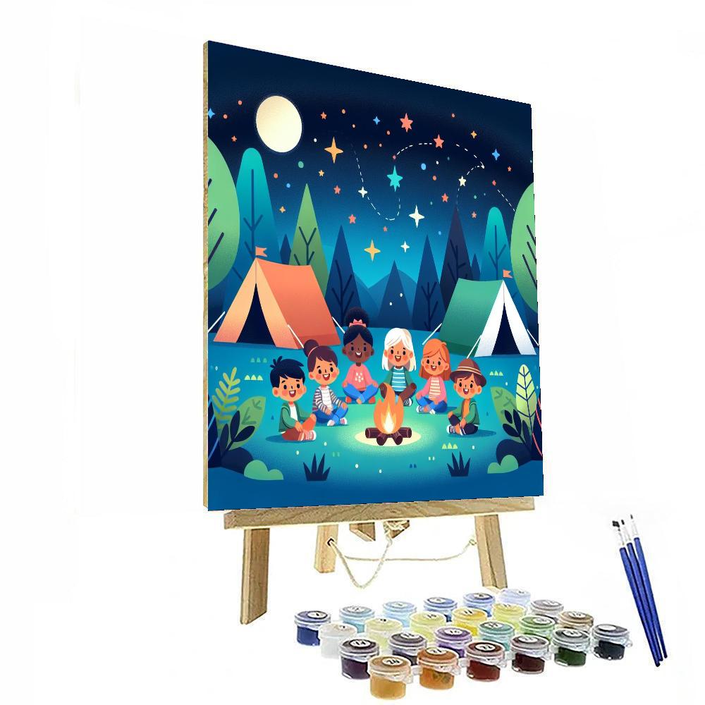 Starlit Camping Night Paint By Numbers