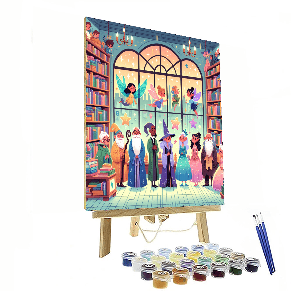 Magical Bookstore Adventure Paint By Color
