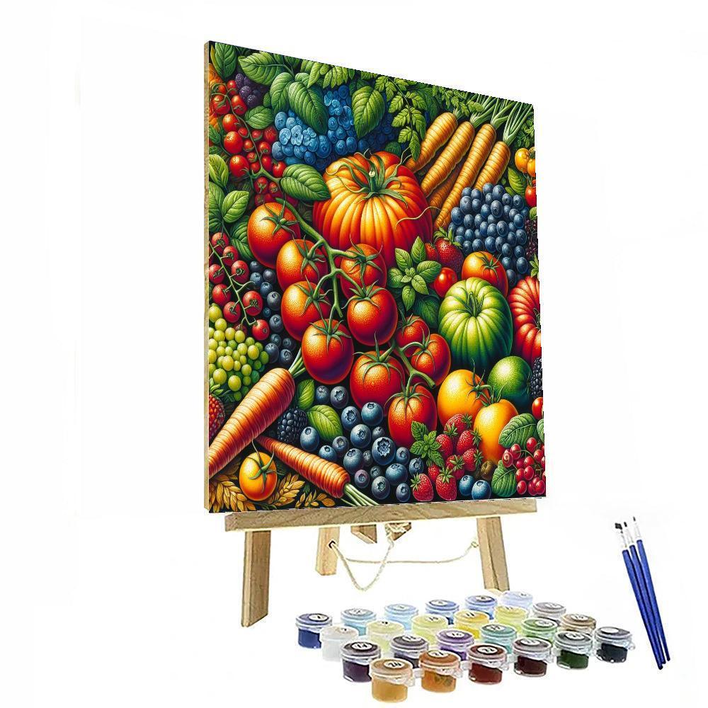 Vivid Garden Harvest Paint By Numbers Art