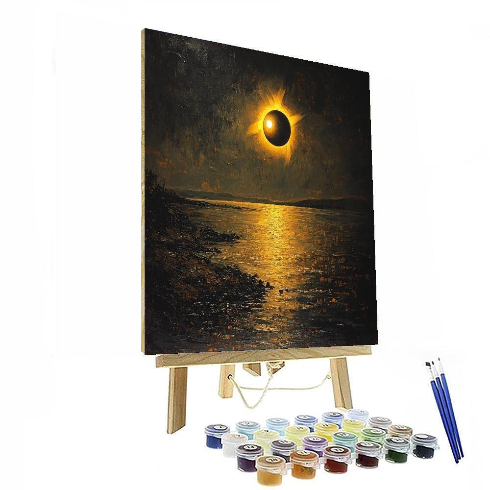 Edvard Munch Inspired Dreamy Solar Eclipse  Paint By Numbers