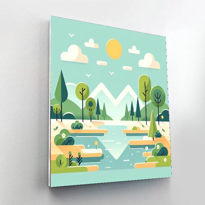Peaceful Nature Retreat Paint By Number
