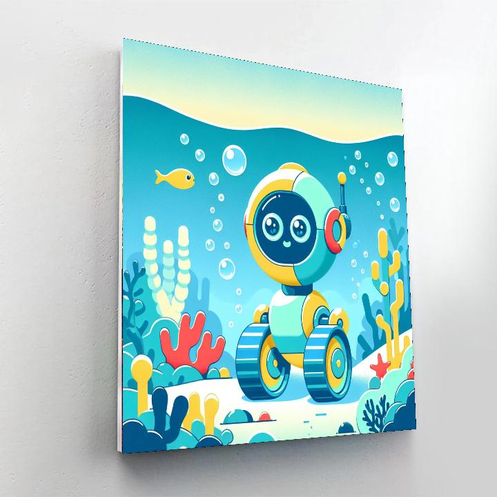 Underwater Robot Explorers Numbered Painting Kits