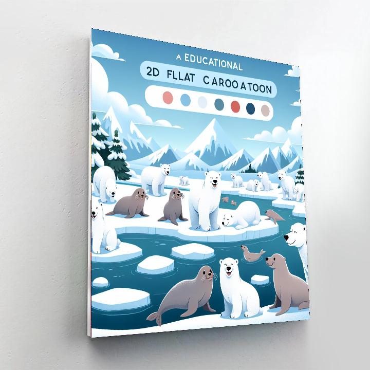 Arctic Wildlife Number Painting