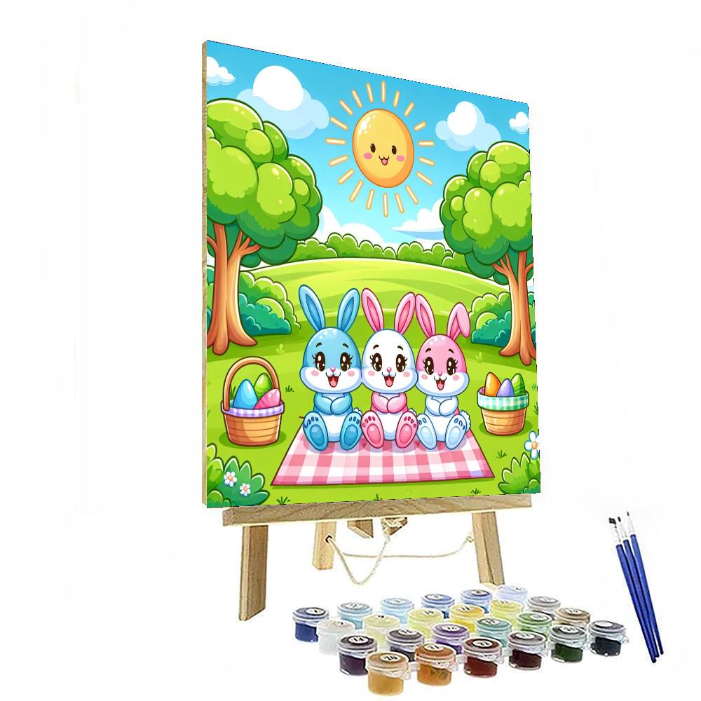 Friendly Bunnies Number Painting