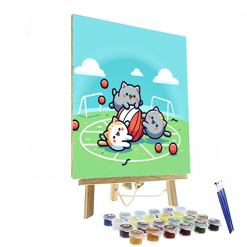 Playful Kitten Playground Painting By Numbers Kit