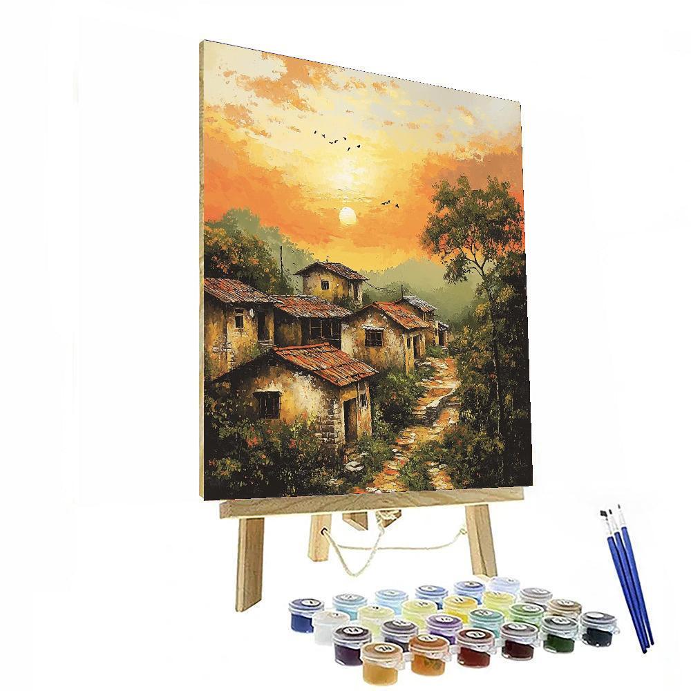 Nandalal Bose Inspired Rustic Echoes  Painting Number Kit