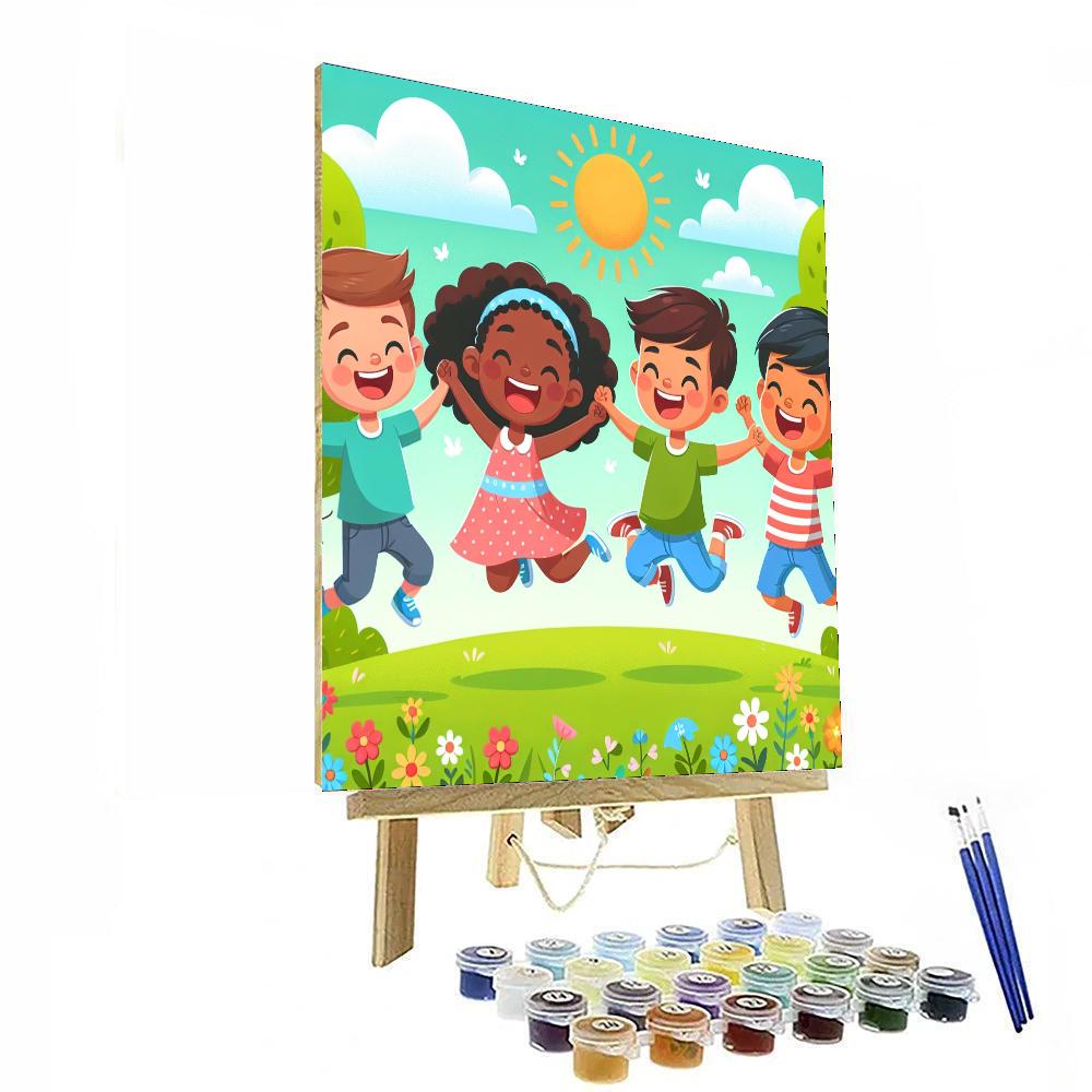 Joyful Jumping Jacks Paint By Numbers Art