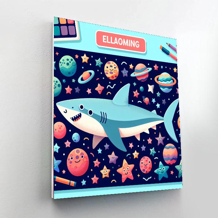 Space Shark Safari Numbered Painting Kits