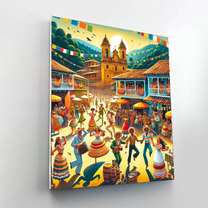 Folk Festivals Of Guatape Paint By Numbers