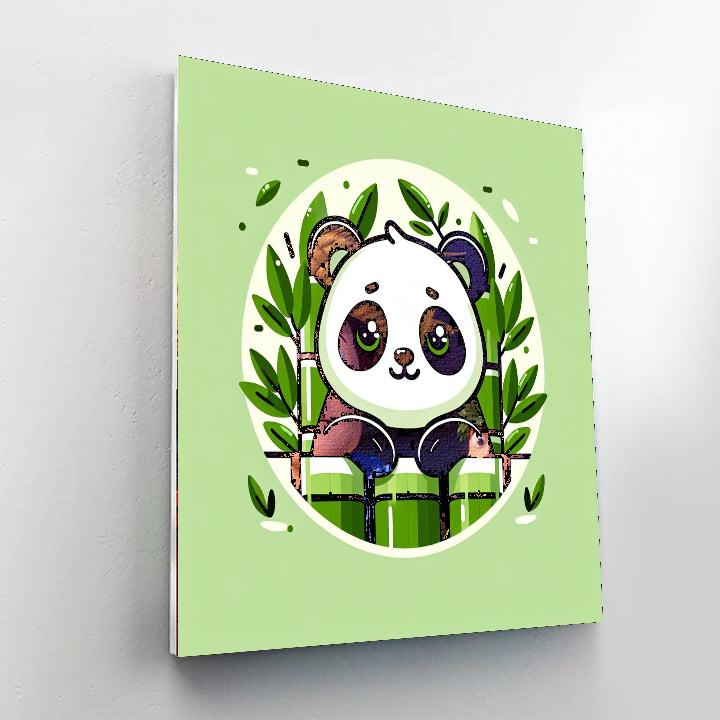 Curious Panda Painting Number Kit