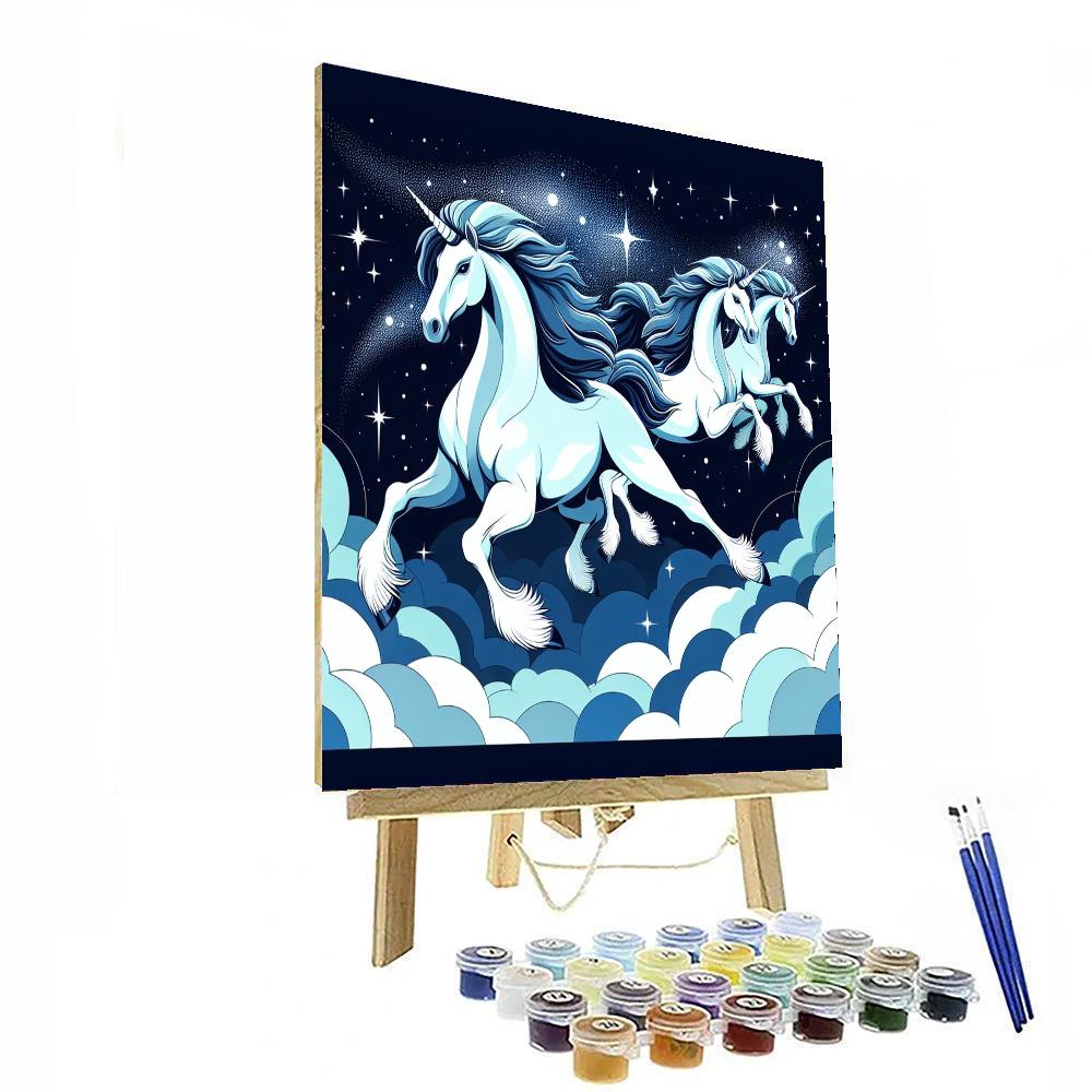Starry Stallion Soiree Number Painting