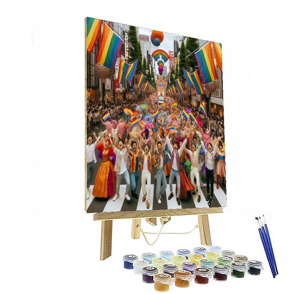 Tokyo Rainbow Pride DIY Paint By Numbers