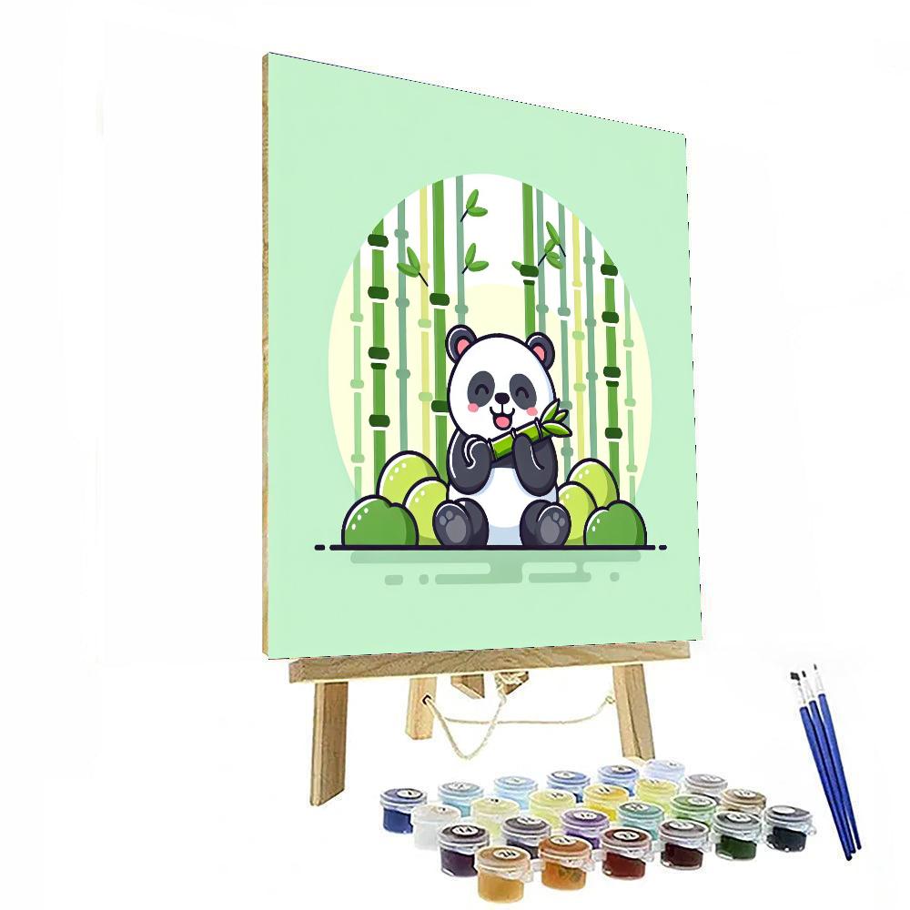Panda's Bamboo Banquet Numbered Painting Kits