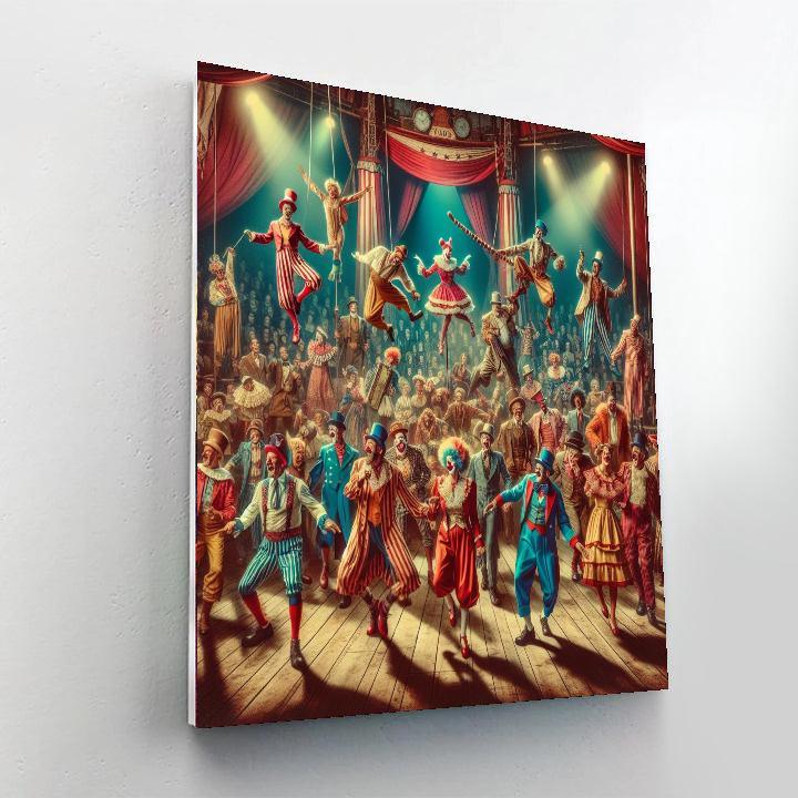 Vintage Circus Fun DIY Paint By Numbers
