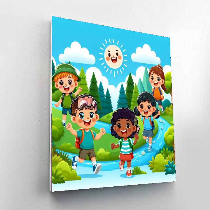 Outdoor Exploration Fun Paint By Numbers Art