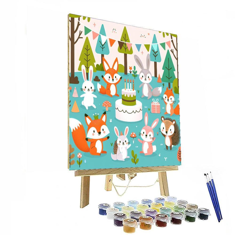 Woodland Animal Party Paint By Color