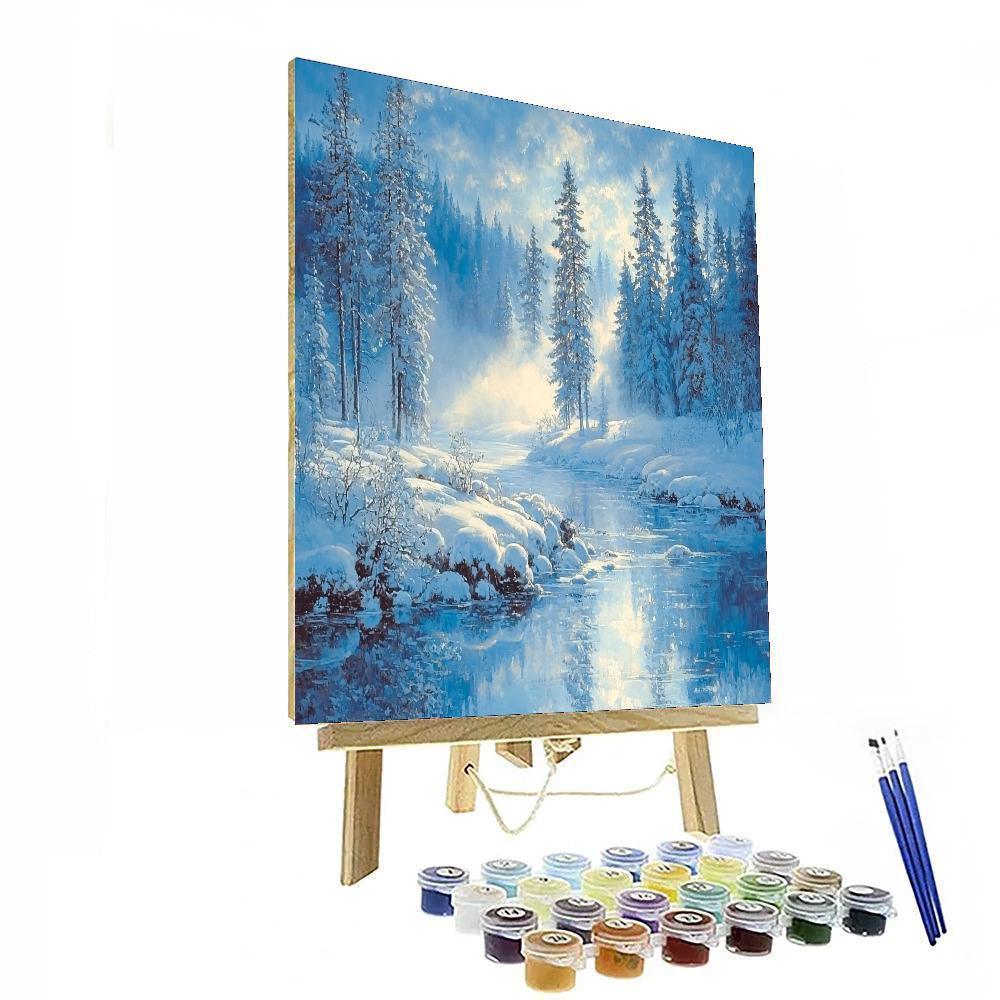 Caspar David Friedrich Inspired Mystical Winter Scene  DIY Paint By Numbers