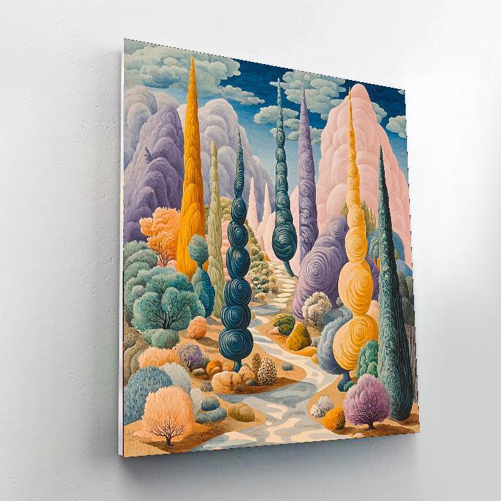 Max Ernst Inspired Surreal Wilderness Expedition  DIY Paint By Numbers