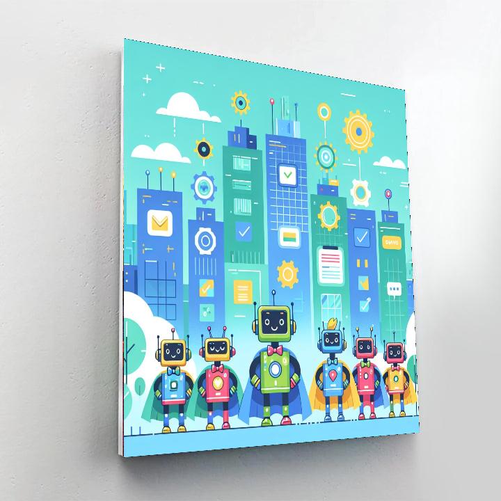 Robot Heroes Quest Painting Number Kit
