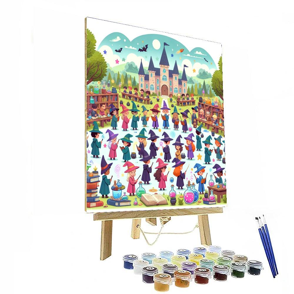 Whimsical Wizard Academy Painting By Numbers Kit