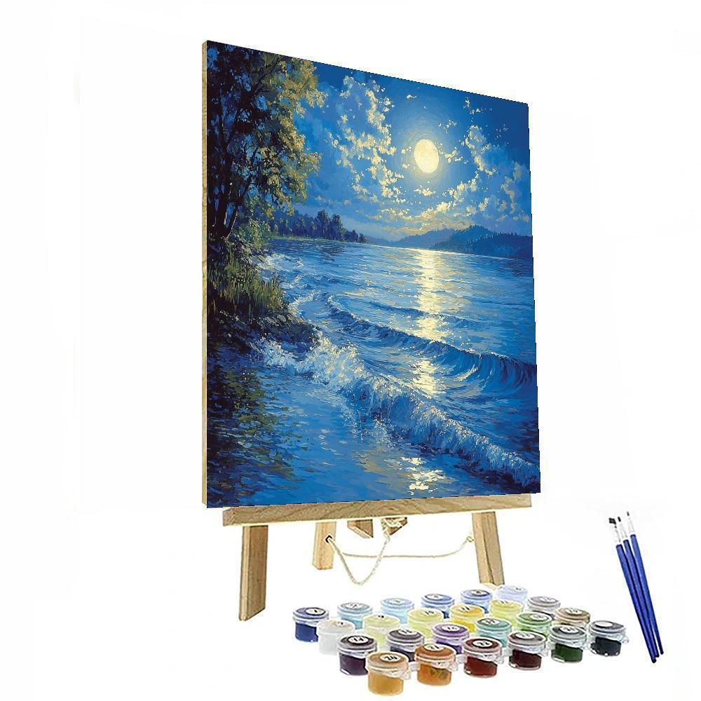 Ivan Aivazovsky Inspired Ethereal Night's Harmony  Paint By Color