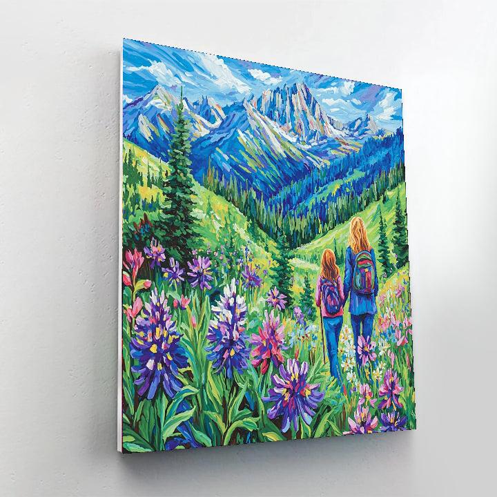 Mountain Morning Harmony Number Painting