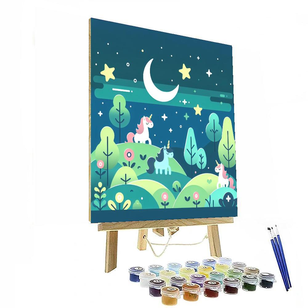 Magical Midnight Meadow Paint By Numbers Art