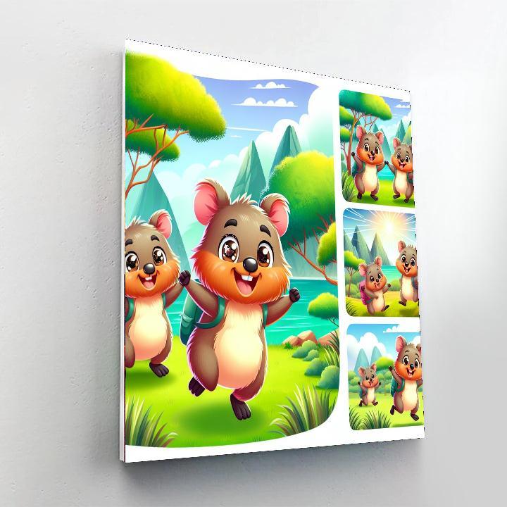 Quirky Quokka Outing Painting Number Kit
