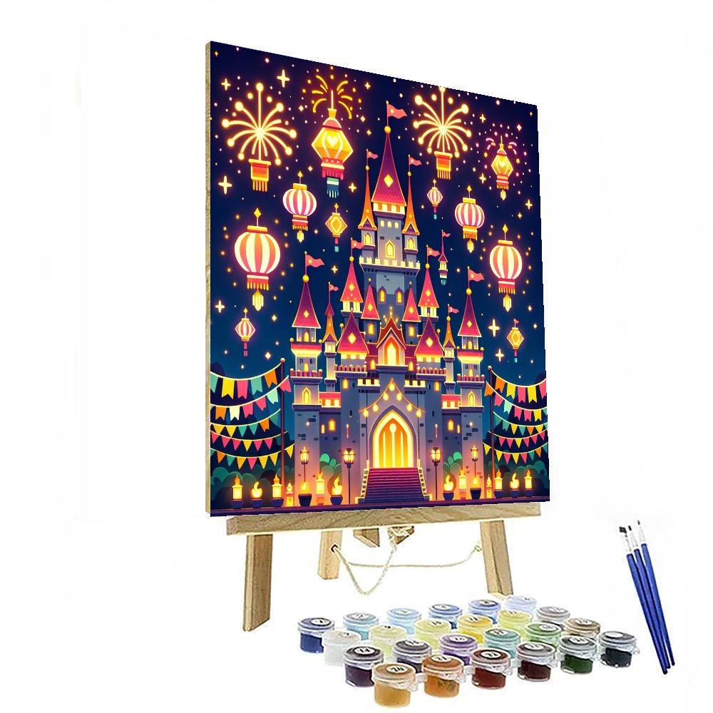 Castle's Festival Of Lights Number Painting