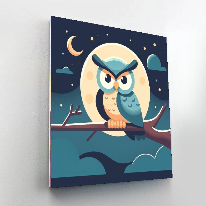 Wise Owl Evening Numbered Painting Kits