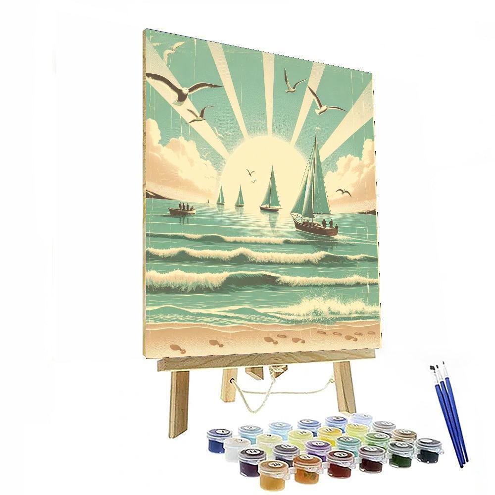 Vintage Coastal Voyage Experience Paint By Numbers Kits