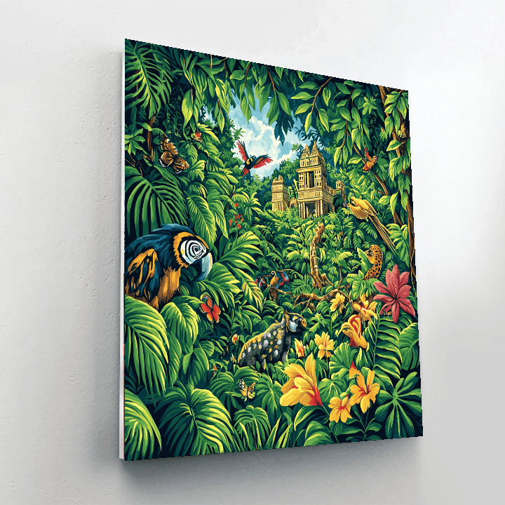 Henri Rousseau Inspired Animal Kingdom  Numbered Painting Kits