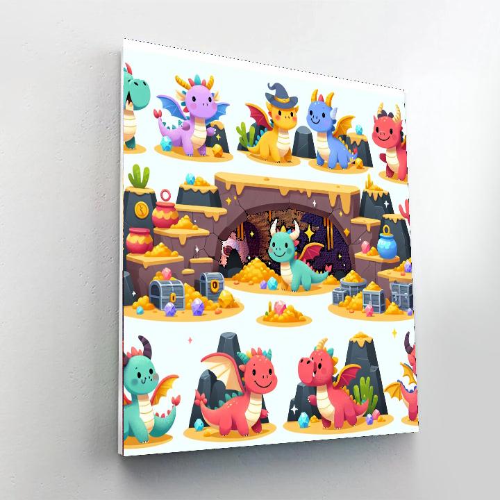 Fantasy Dragon Cave Painting By Numbers Kit