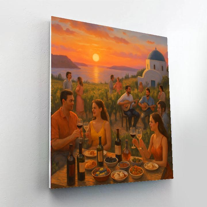 Santorini Sunset Wine Festival - Santorini, Greece DIY Paint By Numbers