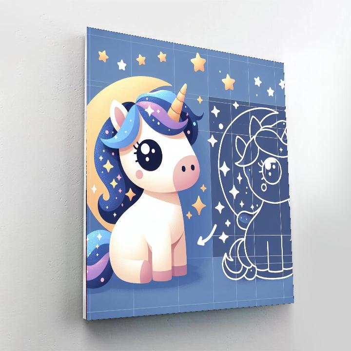 Starry Unicorn Numbered Painting Kits