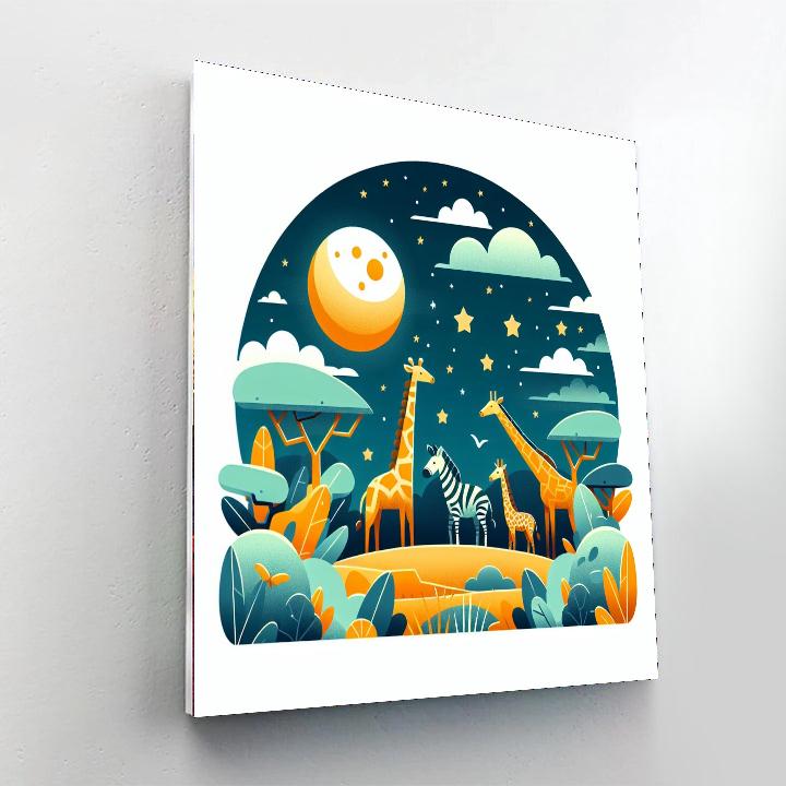 Safari Under The Stars Numbered Painting Kits