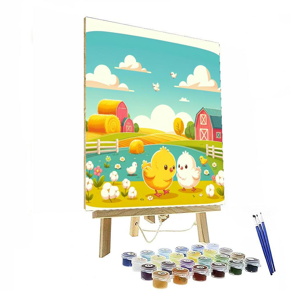 Charming Chick Adventure Paint By Numbers Art