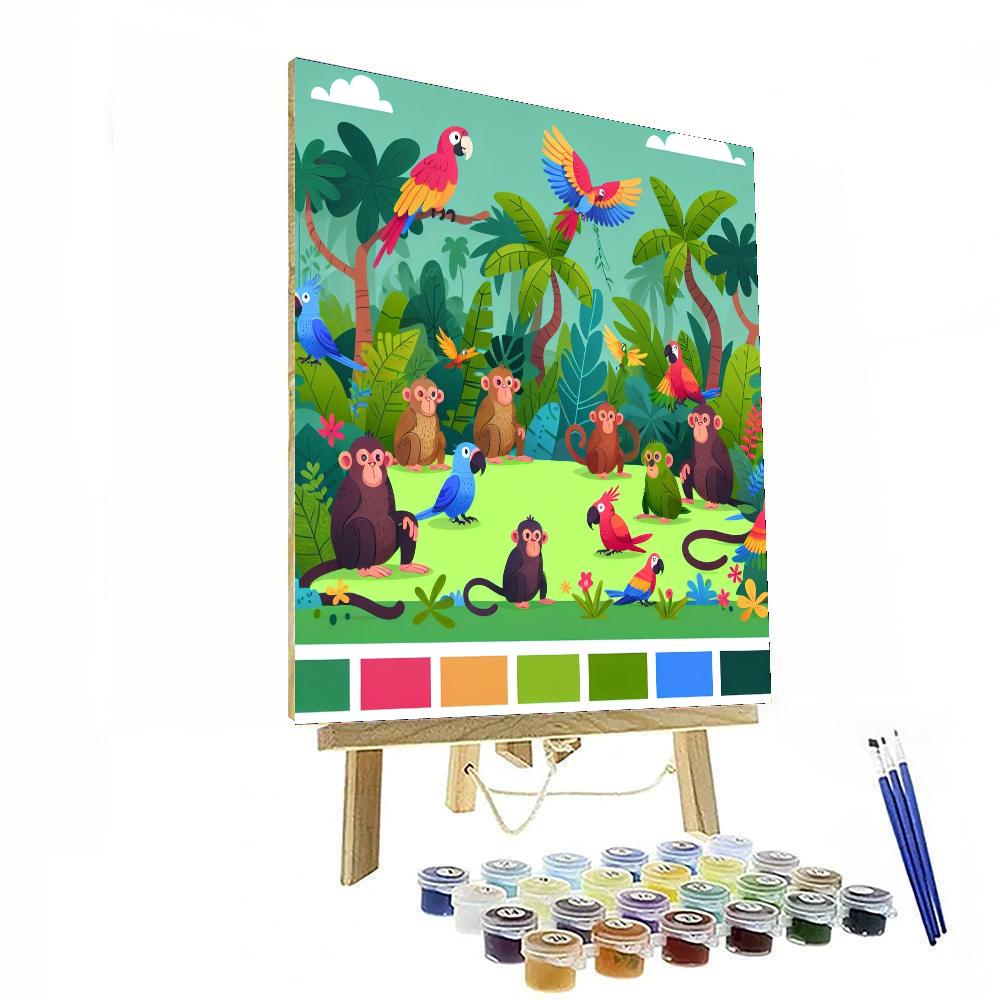 Adventures Of The Jungle Tribe Paint By Numbers Art