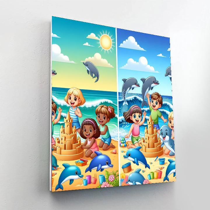 Playful Seaside Day Paint By Numbers