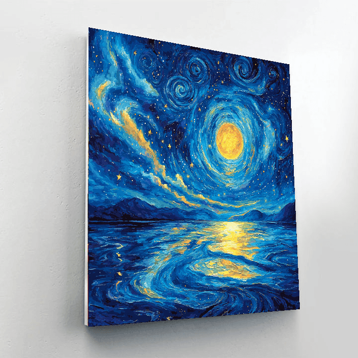 Vincent Van Gogh Inspired Ethereal Nightscape  DIY Paint By Numbers