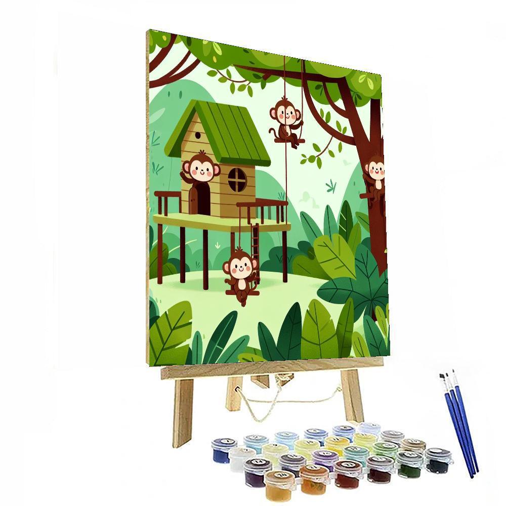 Jungle Treehouse Adventure Paint By Color
