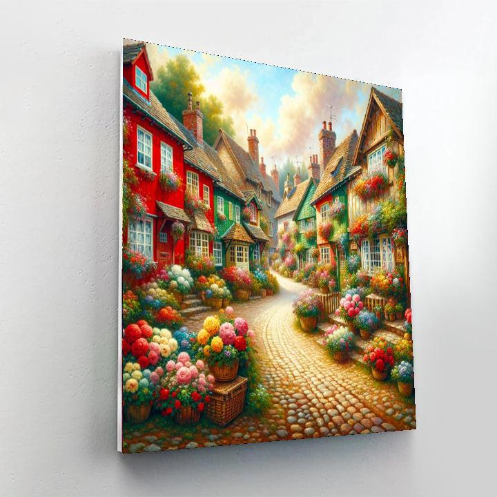 Charming Village Whimsy Paint By Numbers Art