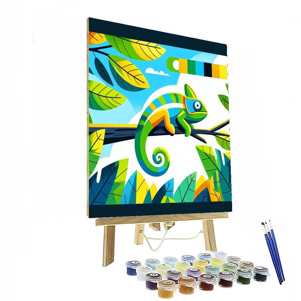 Radiant Rainbow Chameleon Paint By Color