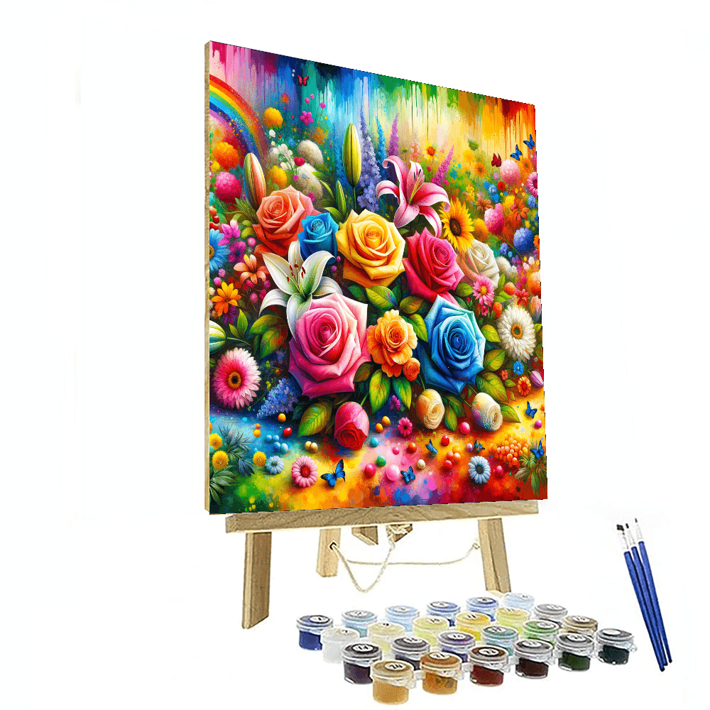 Radiant Rainbow Garden Paint By Number