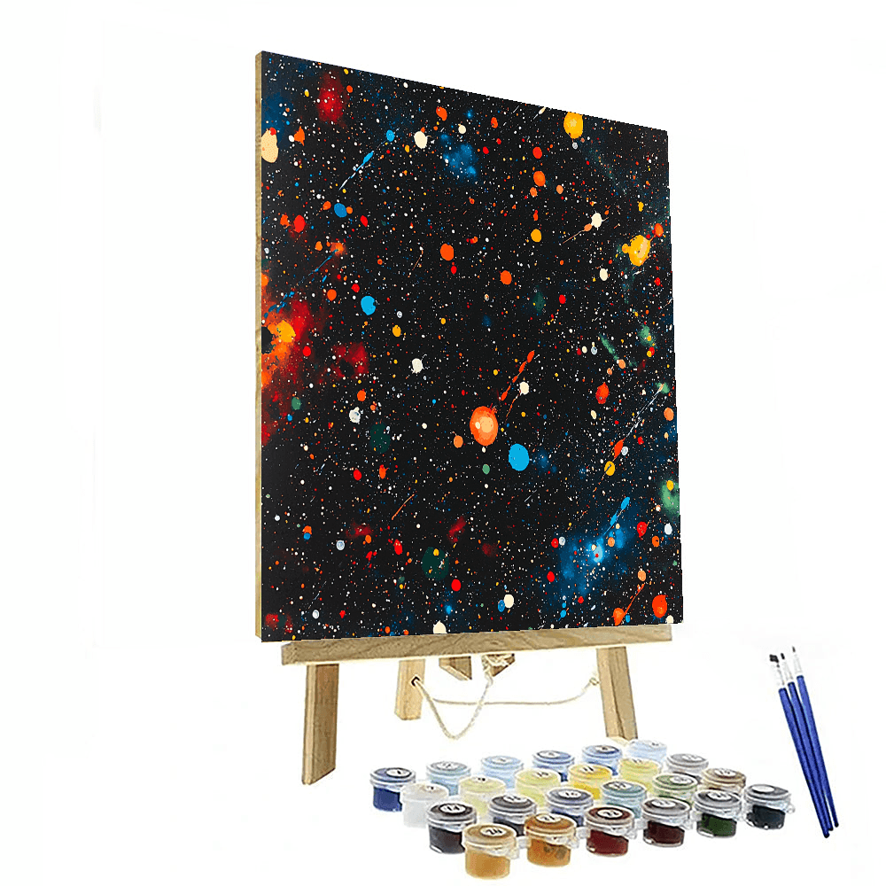 Jackson Pollock Inspired Galactic Dance - DIY Painting By Numbers Kit