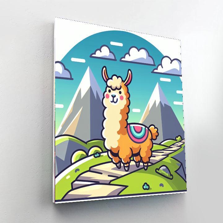 Lively Llama Adventure Painting By Numbers Kit