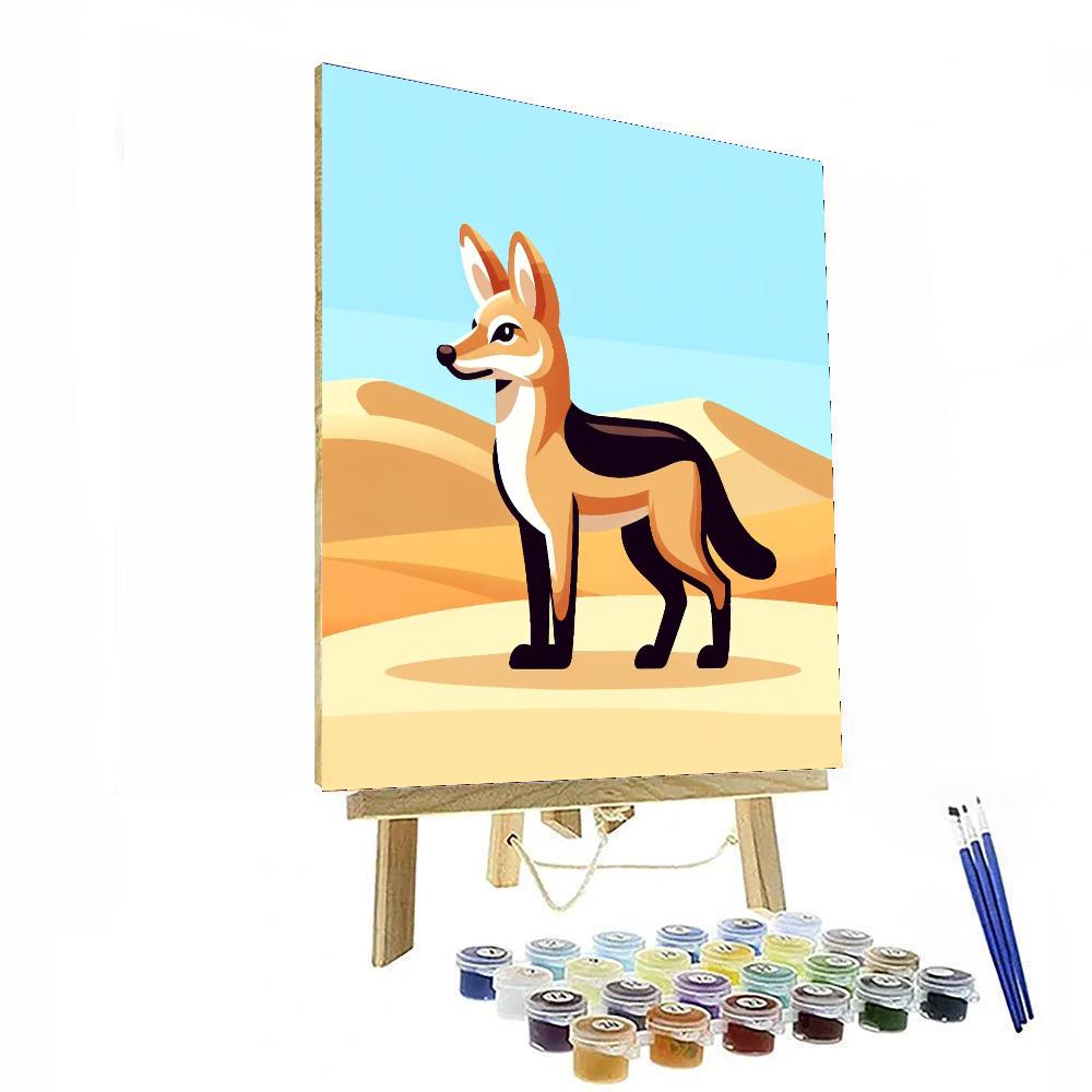 Jazzy Jackal Paint By Numbers Art