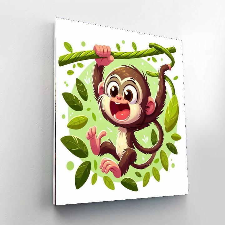 Vivacious Vervet Monkey Painting By Numbers Kit