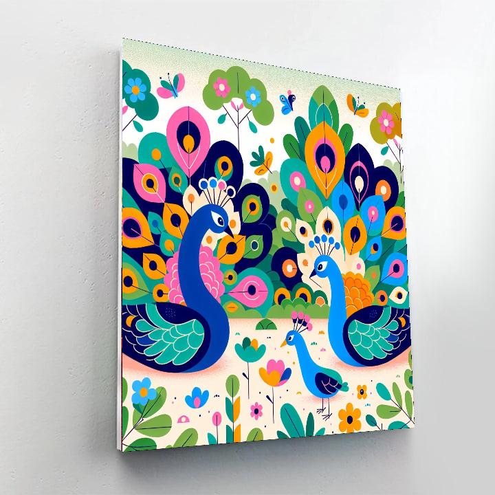 Peacock Garden Gala Paint By Numbers