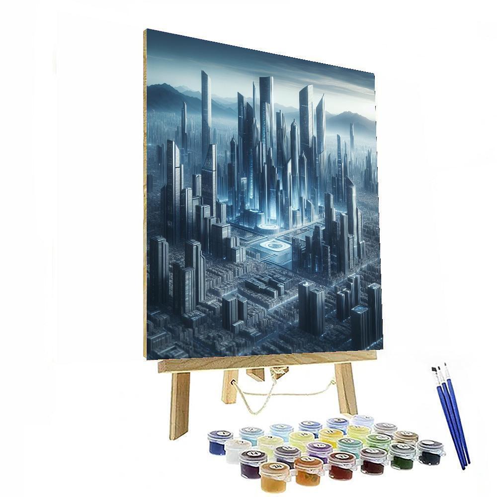 Futuristic City Marvel Paint By Numbers Kits